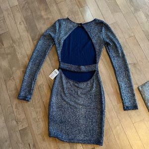 Blue glitter dress brand new with tags windsor xs